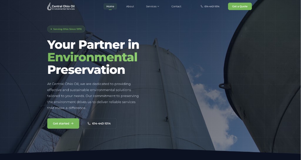 Central Ohio Oil Environmental Services website