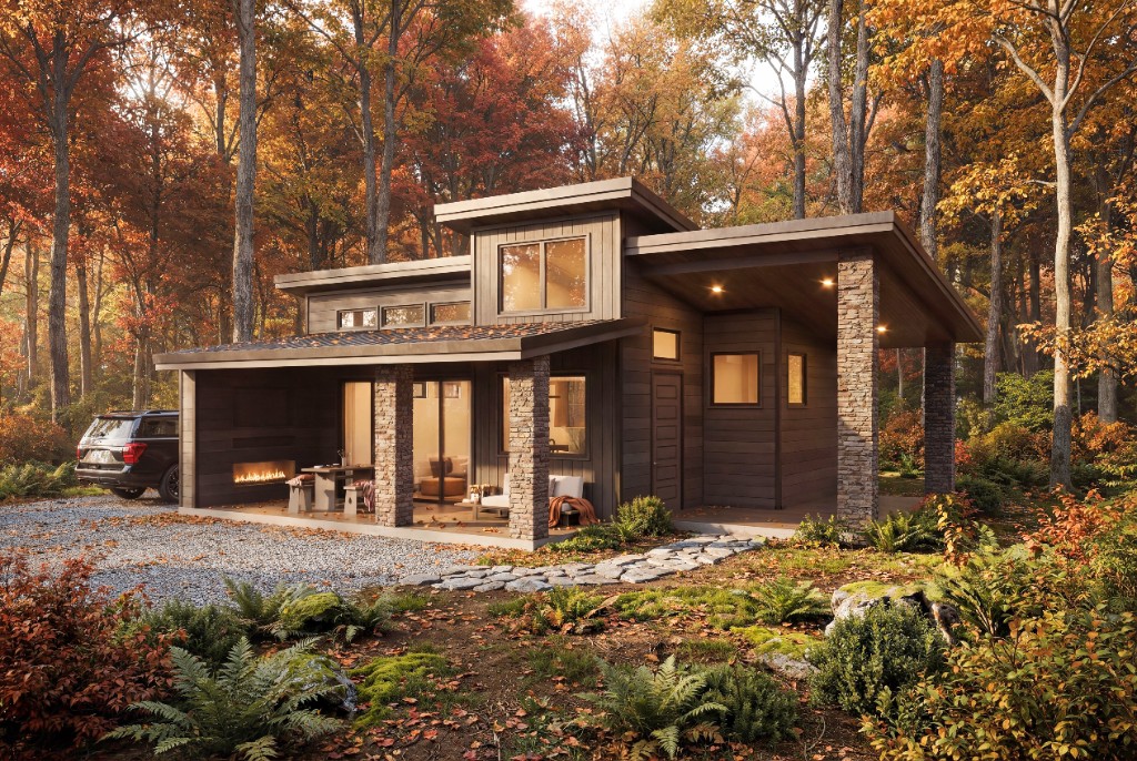Cimarron cabin exterior rendering