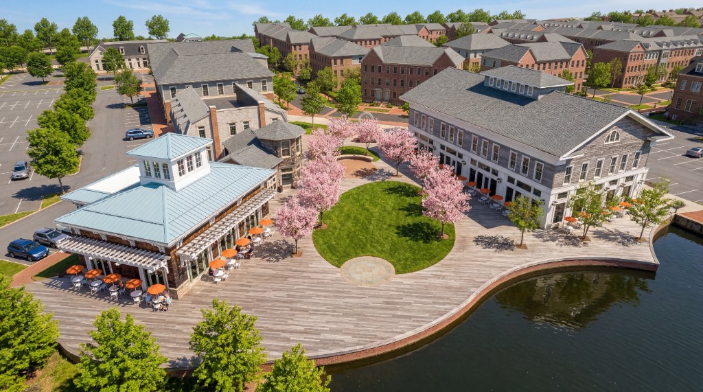 New Albany lakeside town center rendering