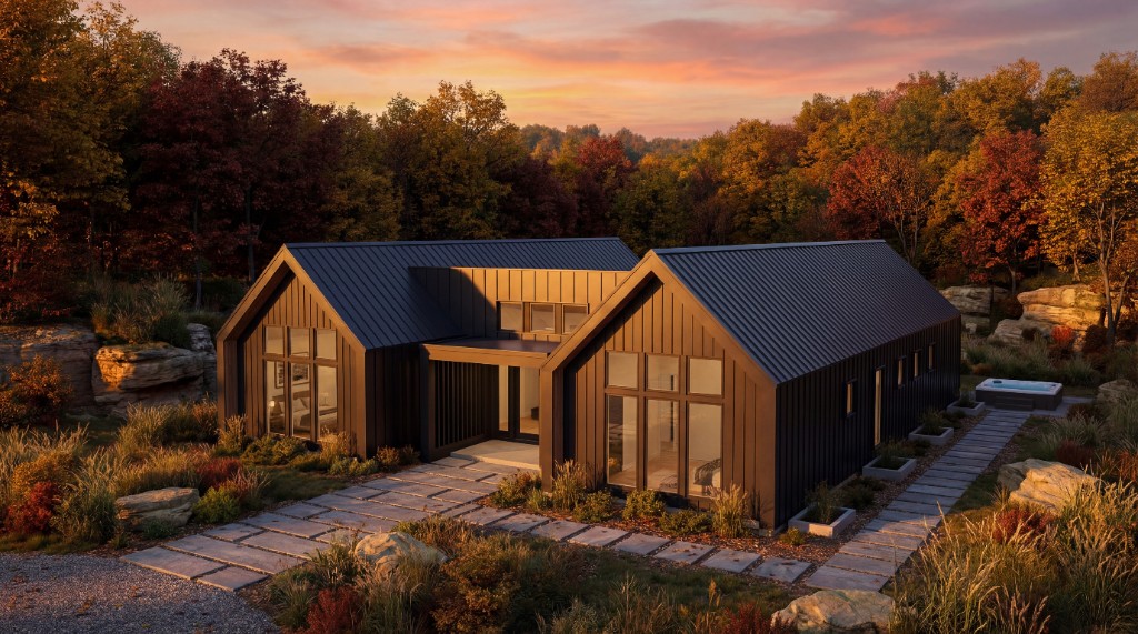 Community entrance gate rendering