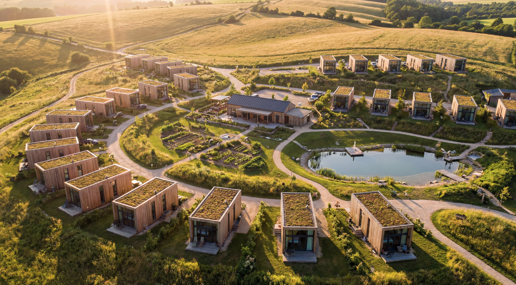 Tiny homes community CGI